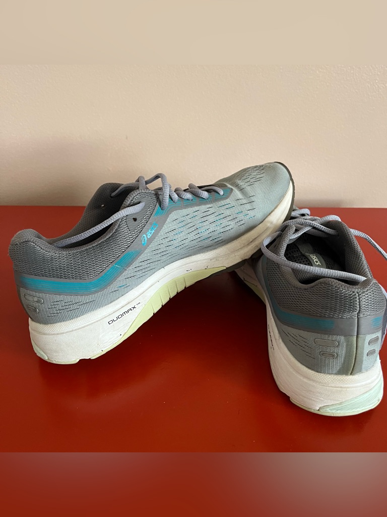 Asics Gray And Teal Flytefoam Duomax Athletic Running Shoes Great Tread Min.Used